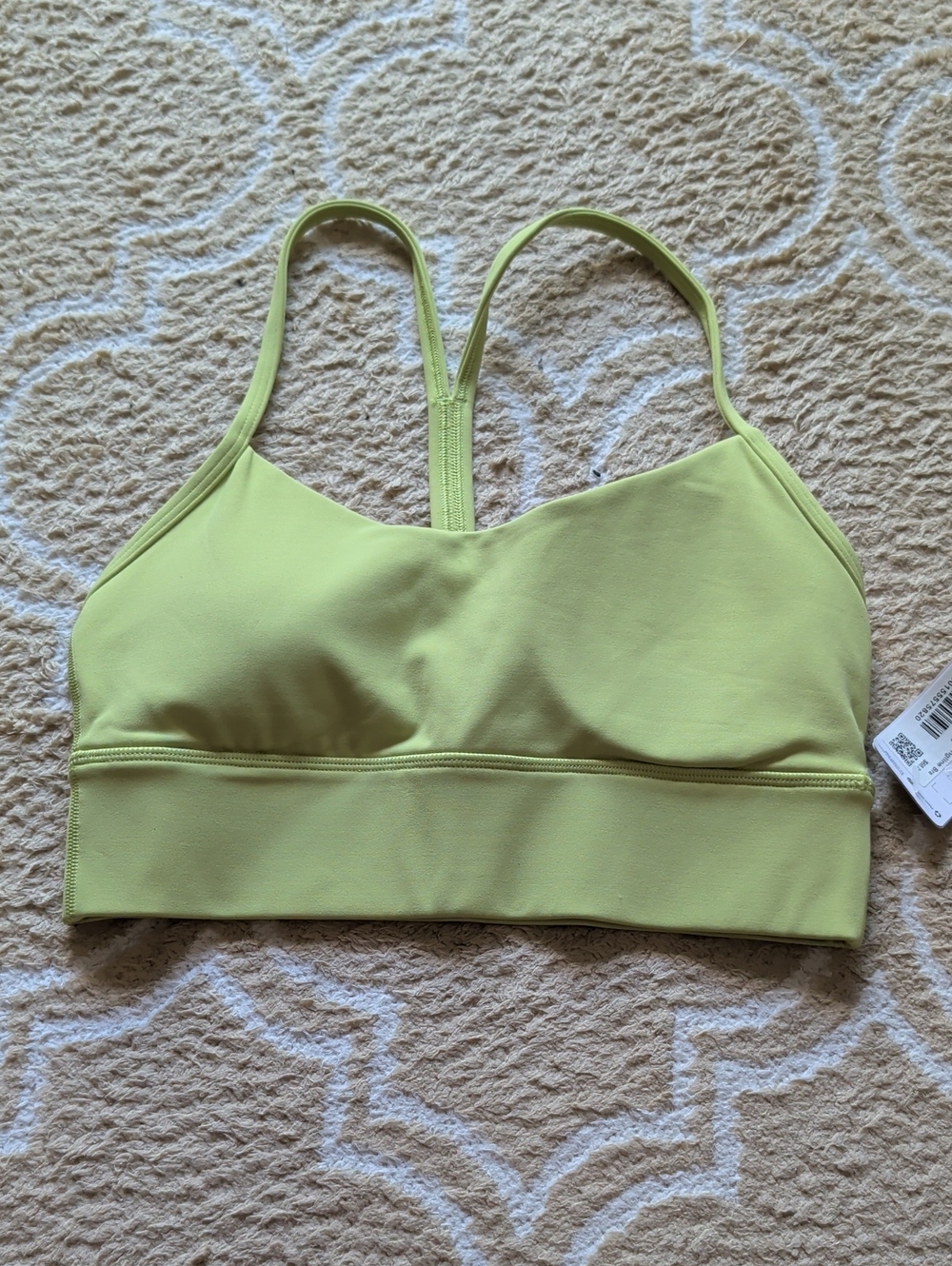 Lululemon Flow Y Nulu Longline Bra Wasabi NWT